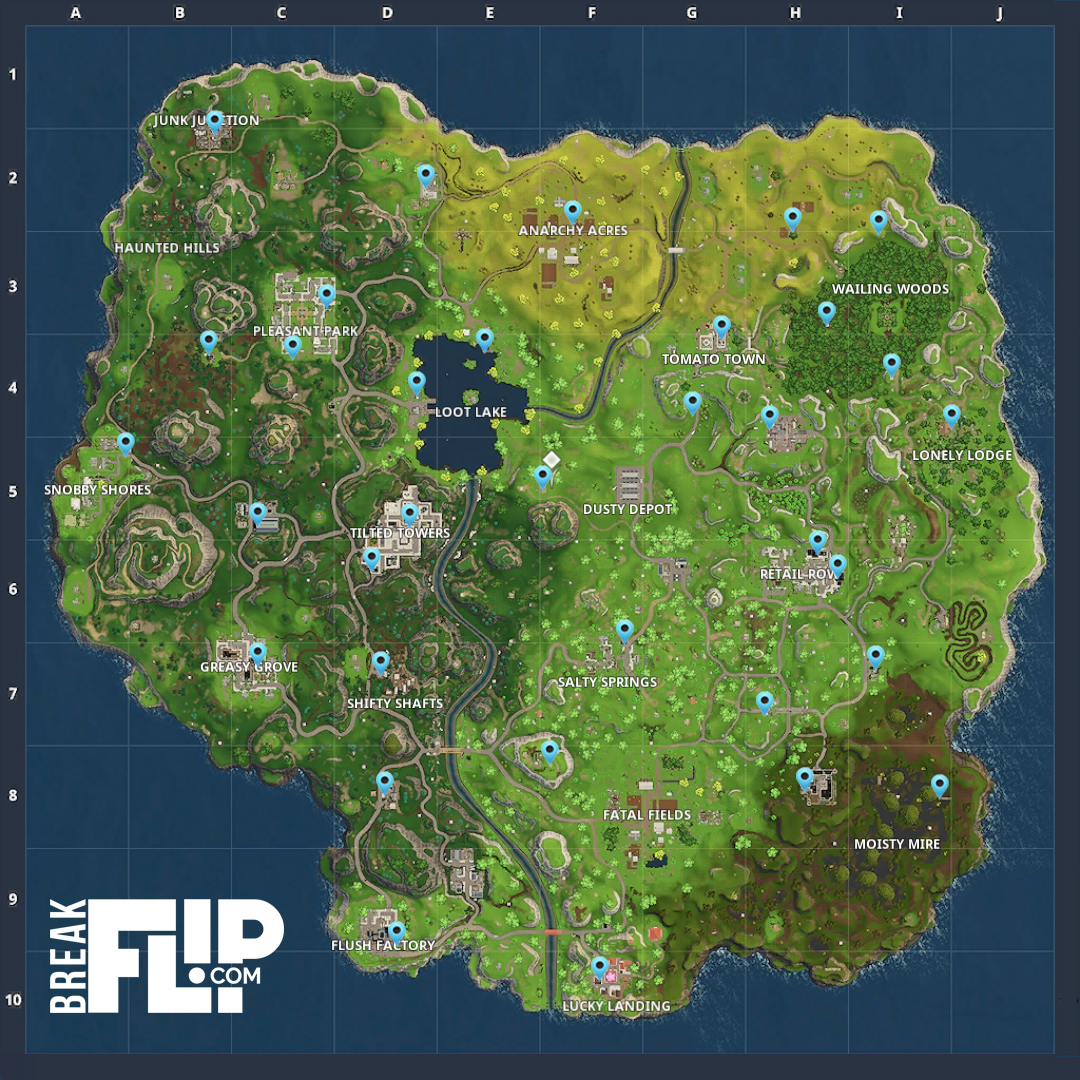 Emplacement Des Gants De Spiderman Sur Fortnite Fortnite Distributeur Automatique Carte | Fortnite 5 Season End